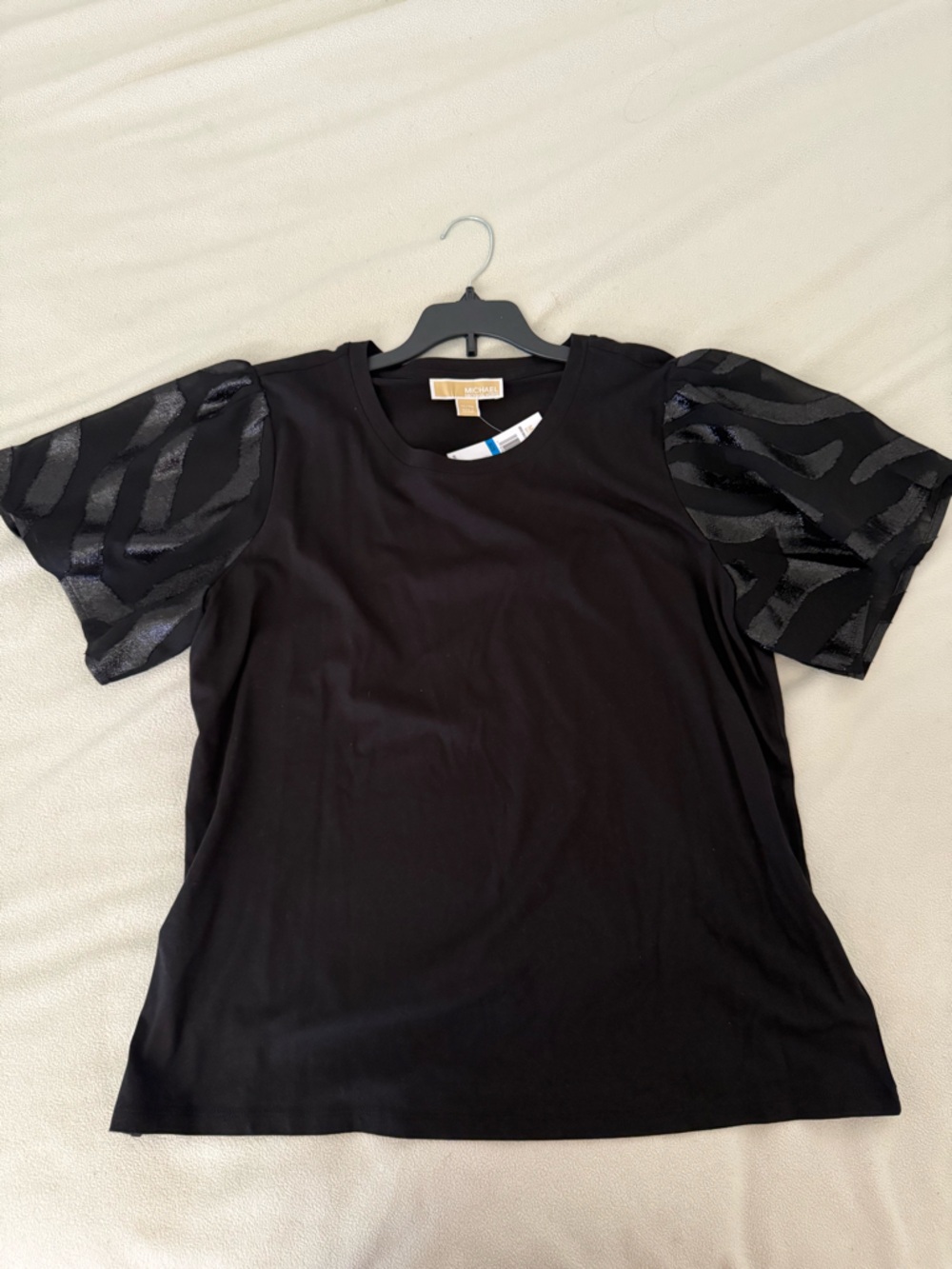 Michael Kors Black Short Sleeve Crewneck Top